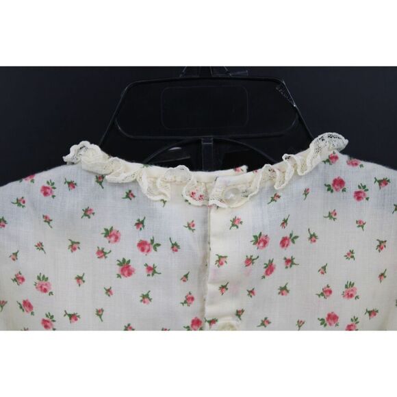 Vintage JCPenney Toddler Time 6m Floral Print Lace Trim Dress - Picture 8 of 11